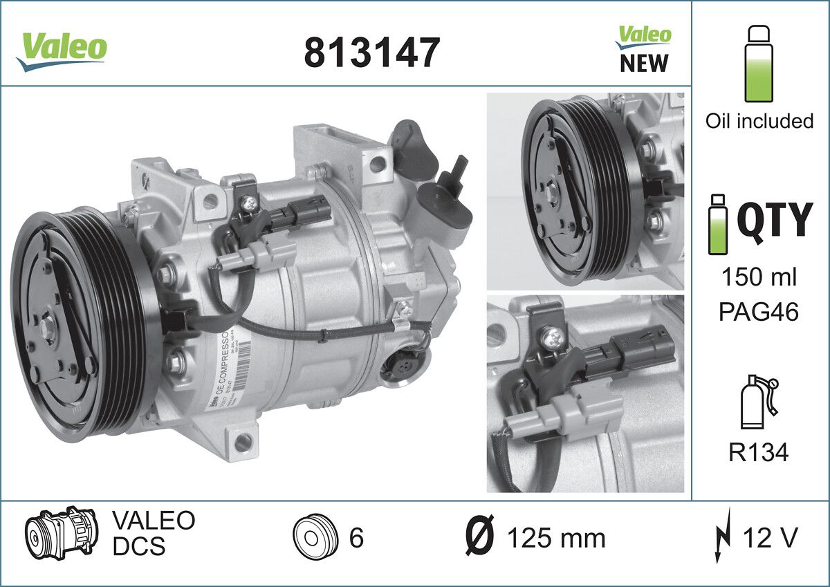 VALEO 813147 Compressor, air conditioning