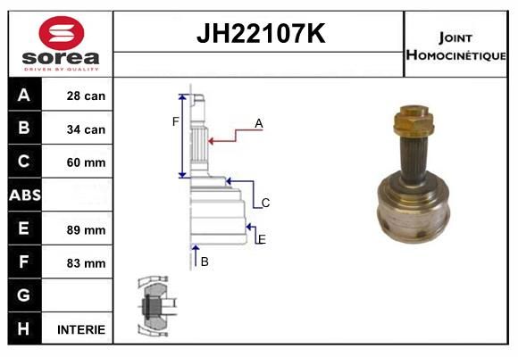 KIT CV JOINT AVEC KR026 - LEGENDE