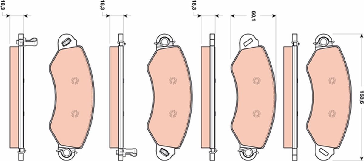 TRW Disc Brake Pads - TecDoc 1
