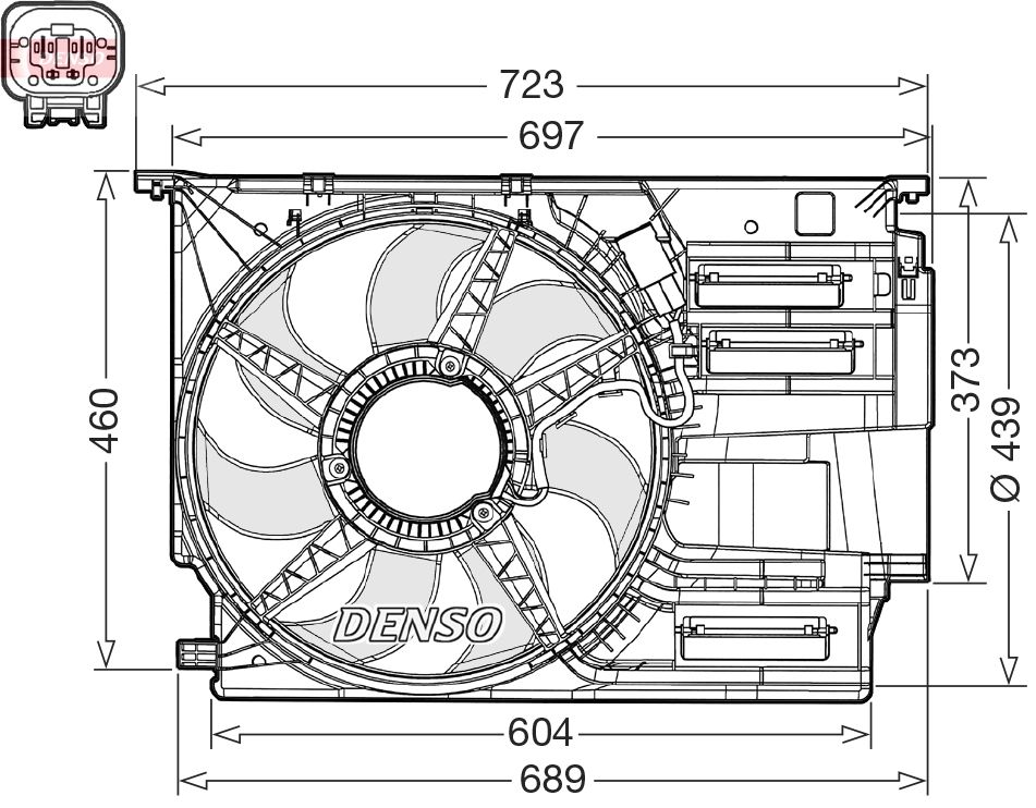 DER05012 DENSO ventilátor, motorhűtés