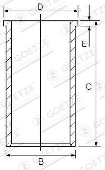 GOETZE ENGINE 14-027950-00 - Zylinderlaufbuchse