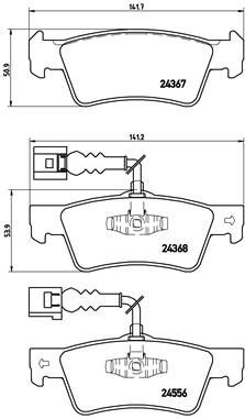 Brake Pad Set, disc brake P 85 068