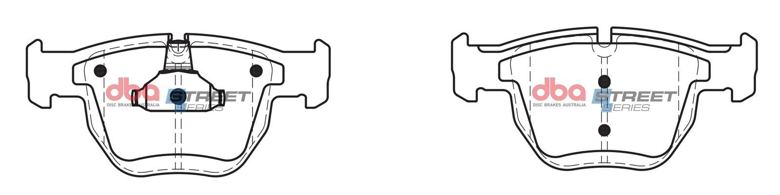 DBA SS STREET SERIES BRAKE PADS [ Range Rover 2002 - 2012 F ](suits wear sensor DBAWS1022, DBAWS1030 ) - TecDoc Only