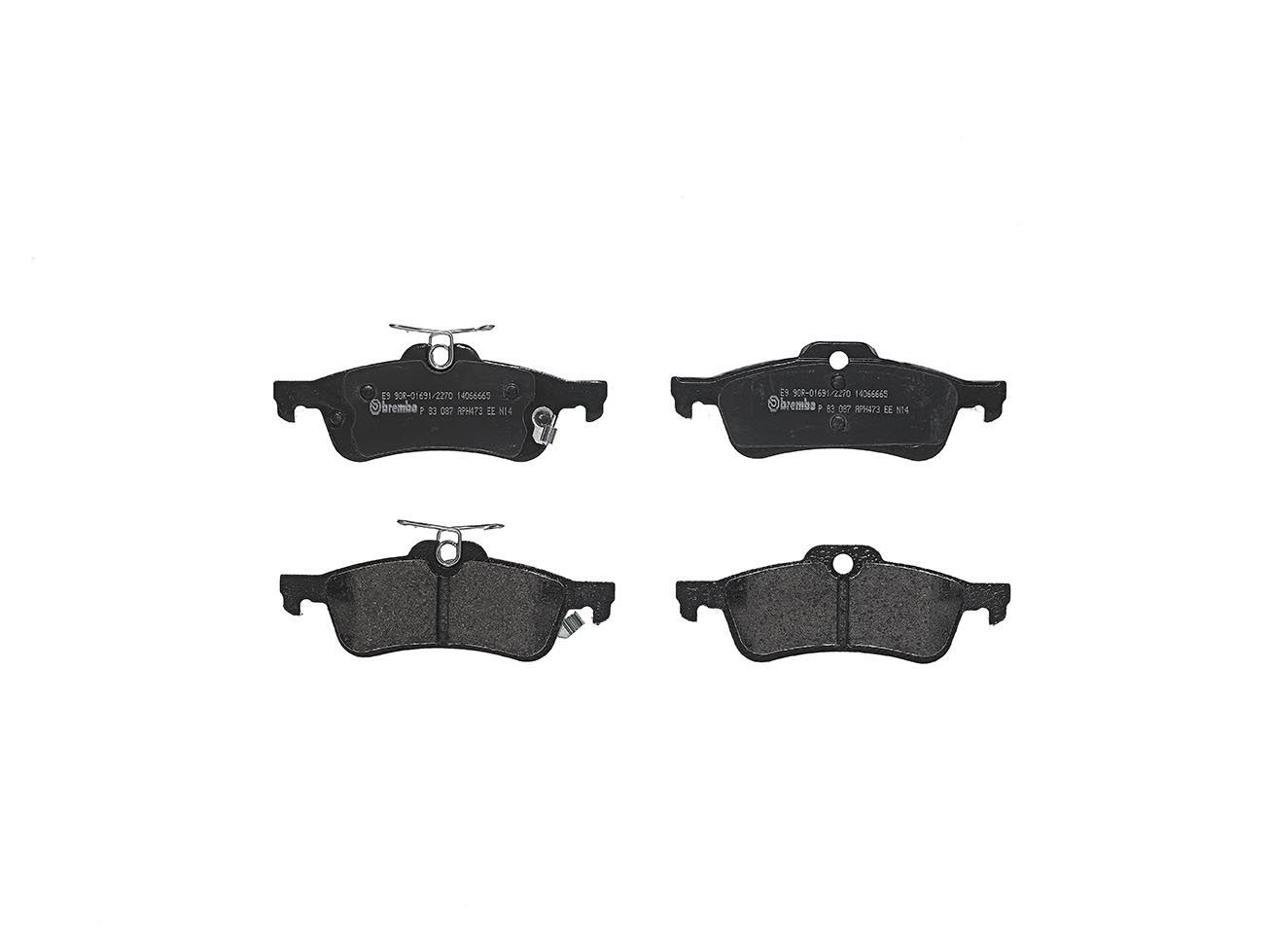 Brembo P 83 087 Bremsbelagsatz, Scheibenbremse