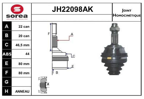 KIT CV JOINT AVEC KR049 - PUNTO