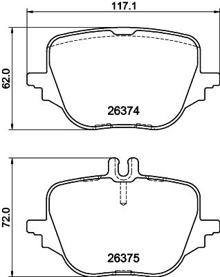 Комплект тормозных колодок, дисковый тормоз 8DB 355 041-021