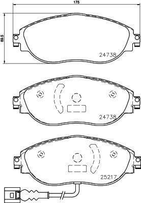 Brake Pad Set, disc brake 8DB 355 015-921