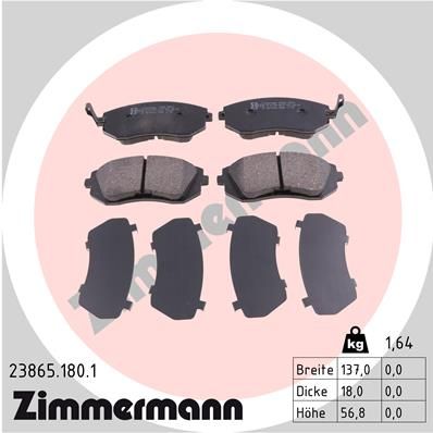 Brake Pad Set, disc brake 23865.180.1