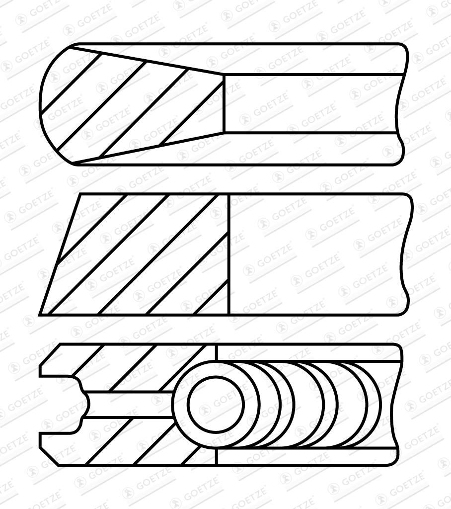 GOETZE ENGINE 08-320200-30 - Kolbenringsatz