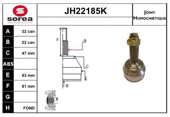 KIT CV JOINT AVEC KR006 - FAVORIT