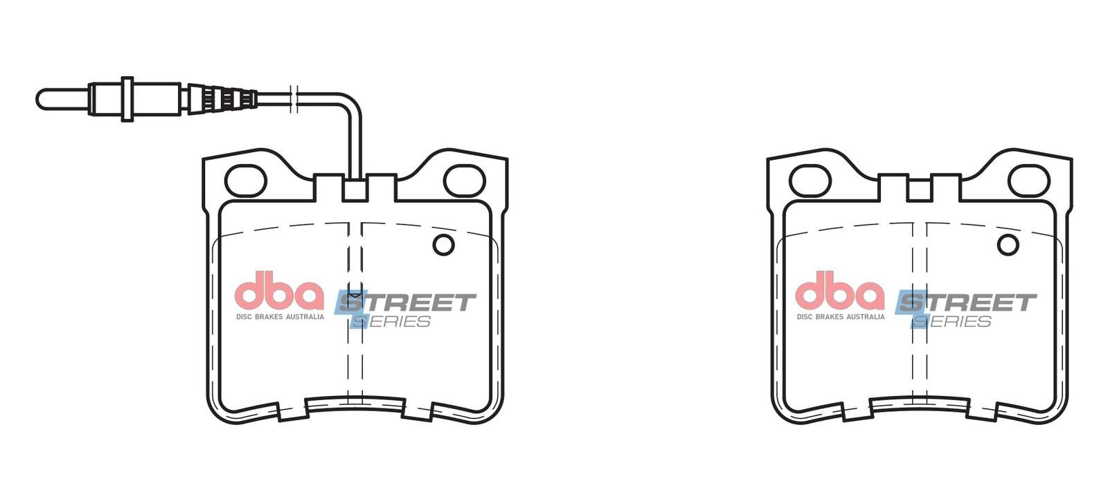 DBA SS STREET SERIES BRAKE PADS [ Mercedes Benz Vito R ](suits wear sensor DBAWS1181 ) - TecDoc Only