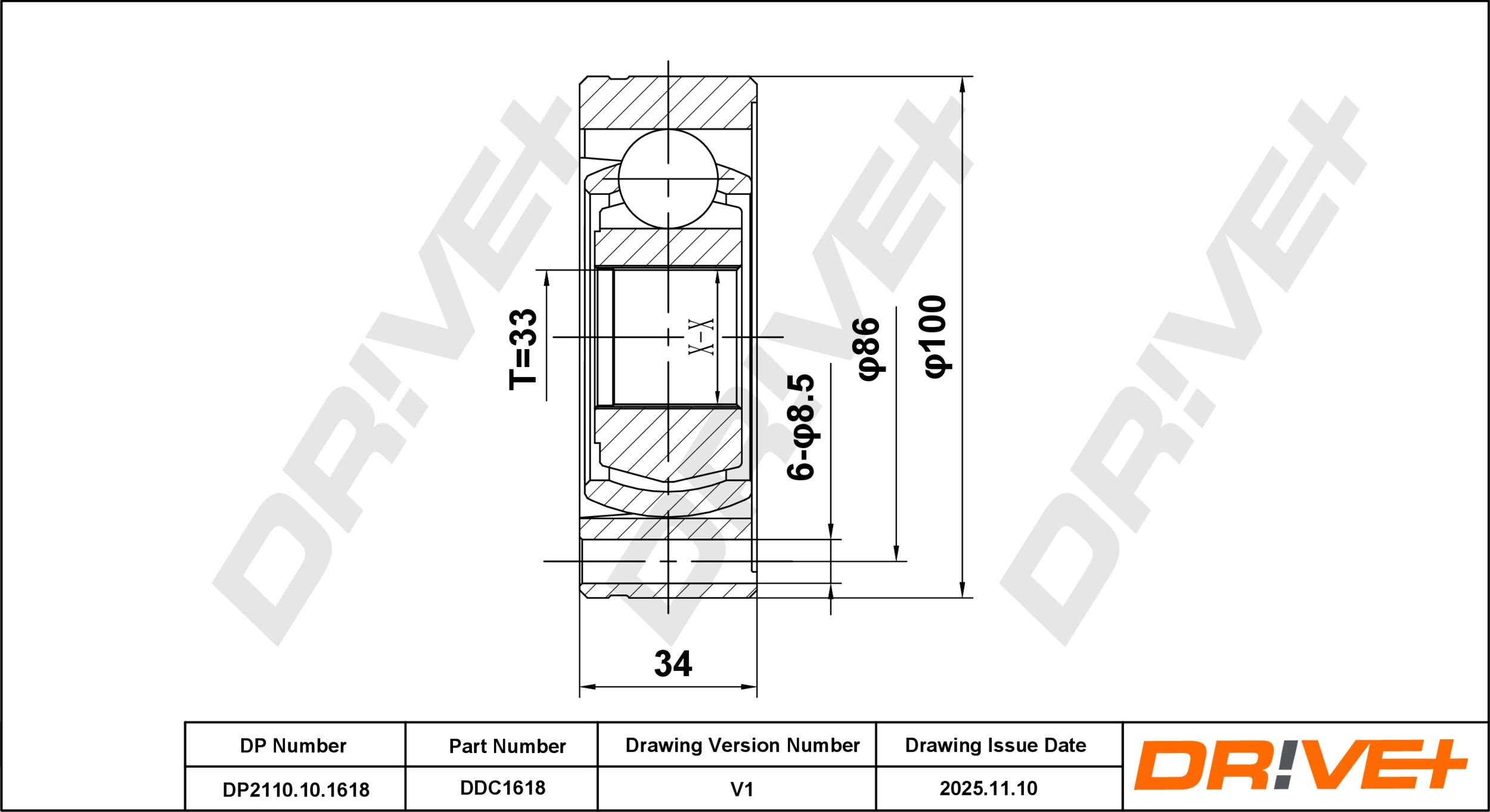Gelenksatz, Antriebswelle