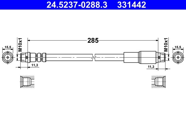 Brake Hose 24.5237-0288.3