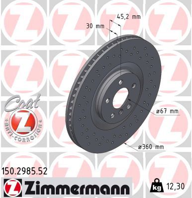 Zimmermann 150.2985.52 Bremsscheibe