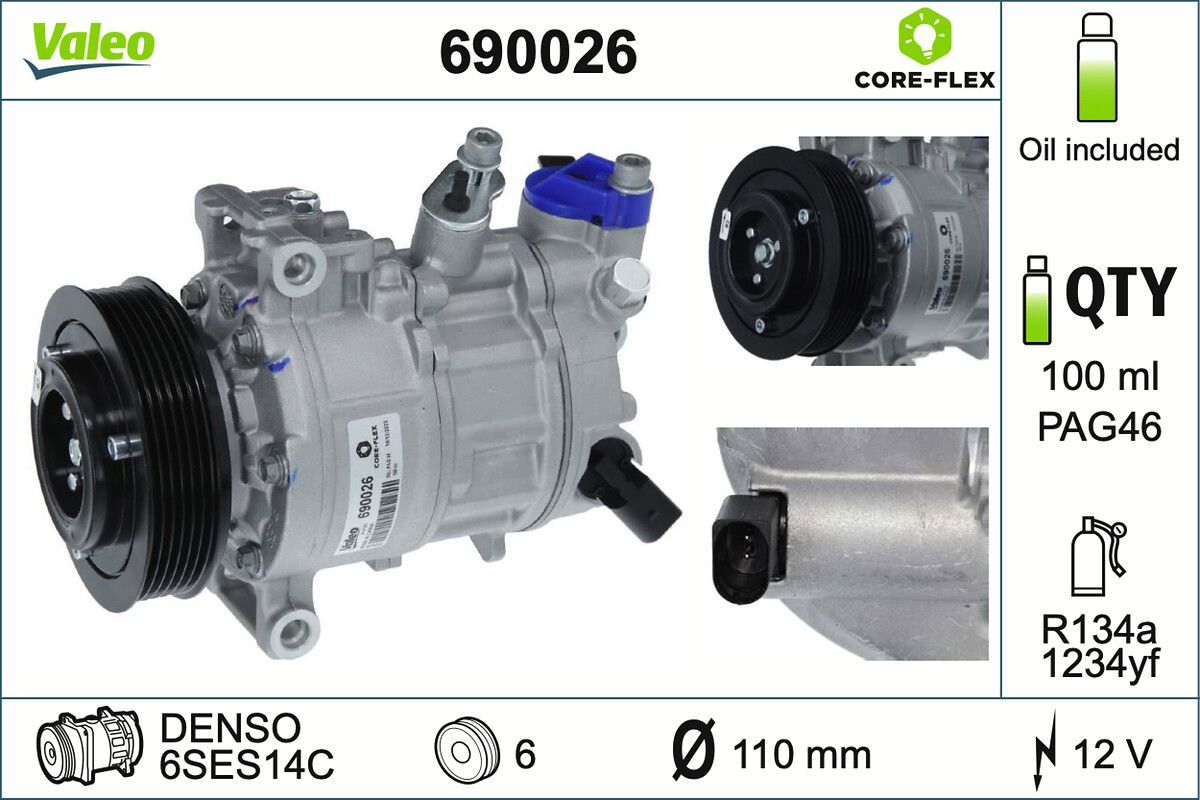 VALEO 690026 - Kompressor, Klimaanlage
