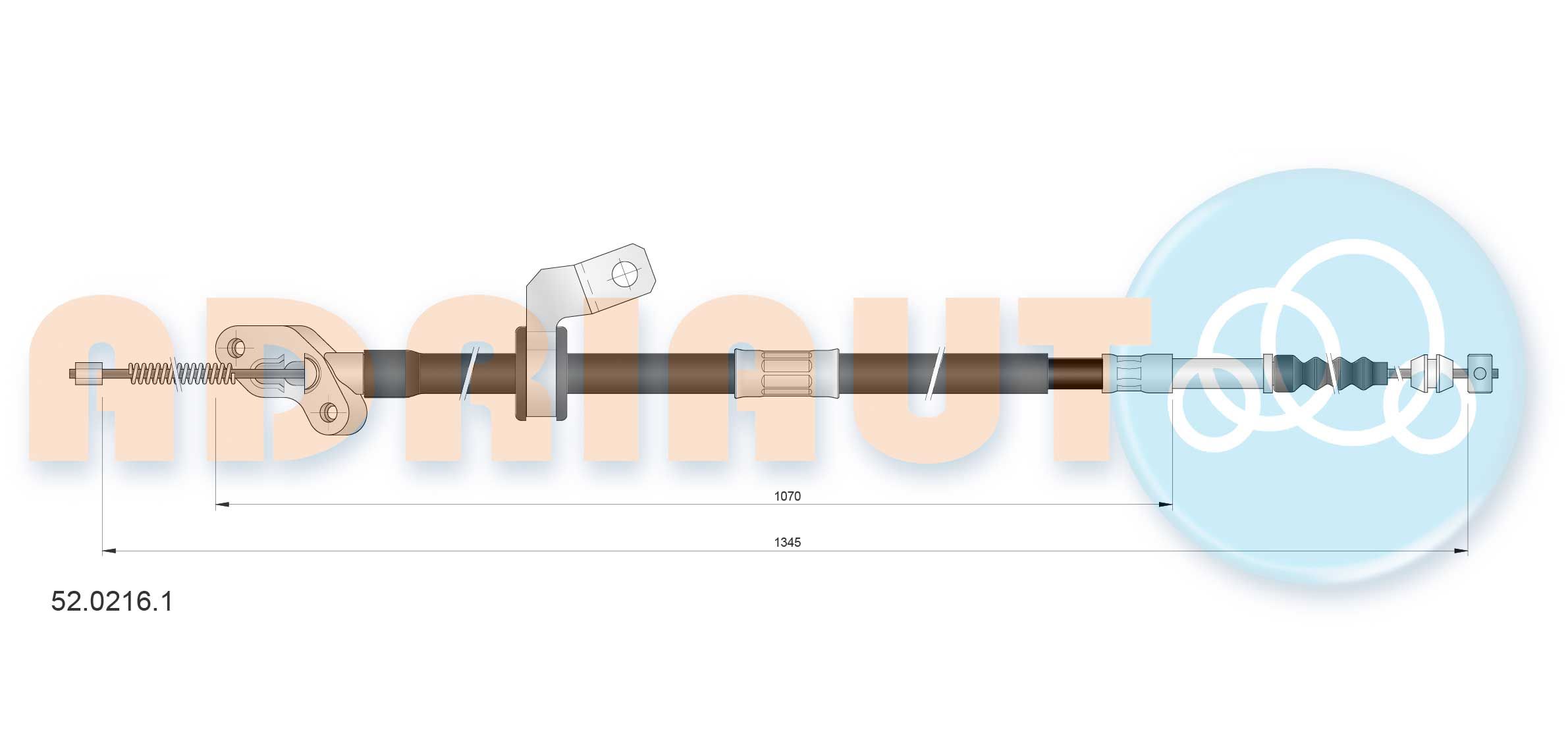 Cable Pull, parking brake 52.0216.1