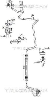 TRISCAN 9010 29002 - Hochdruck-/Niederdruckleitung, Klimaanlage