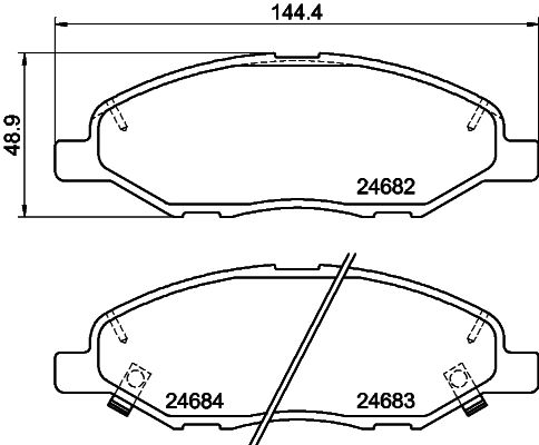 Brake Pad Set, disc brake 8DB 355 014-371