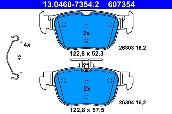 Brake Pad Set, disc brake 13.0460-7354.2