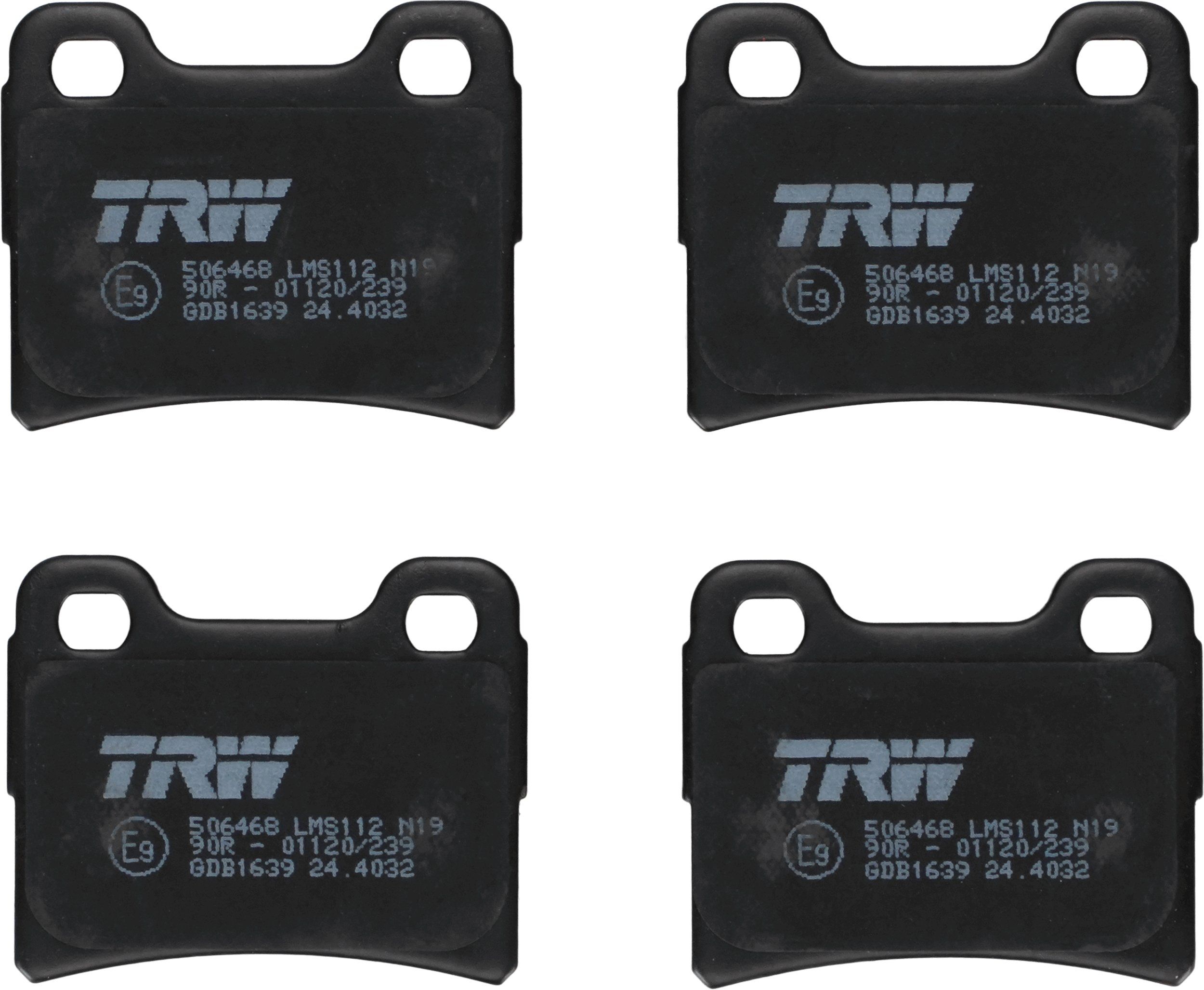 TRW GDB1639 - Bremsbelagsatz, Scheibenbremse