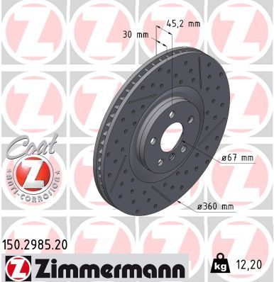 Zimmermann 150.2985.20 Bremsscheibe