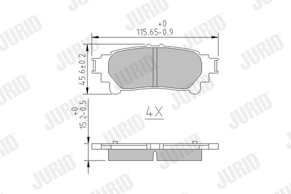 Brake Pad Set, disc brake 572656J