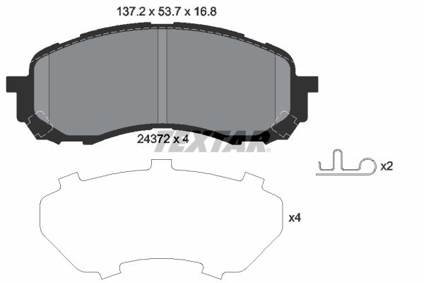 Brake Pad Set, disc brake 2437201