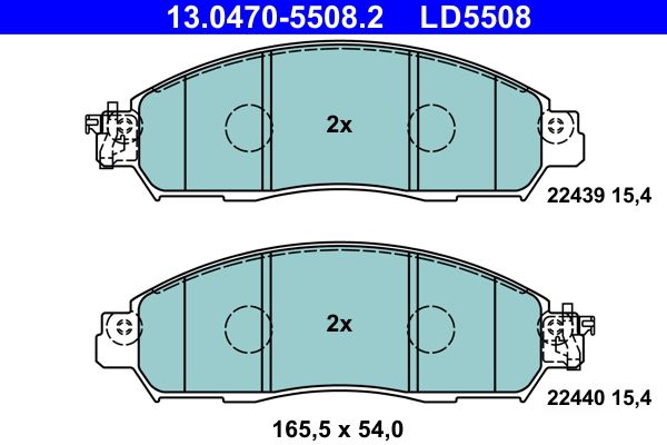 Brake Pad Set, disc brake 13.0470-5508.2