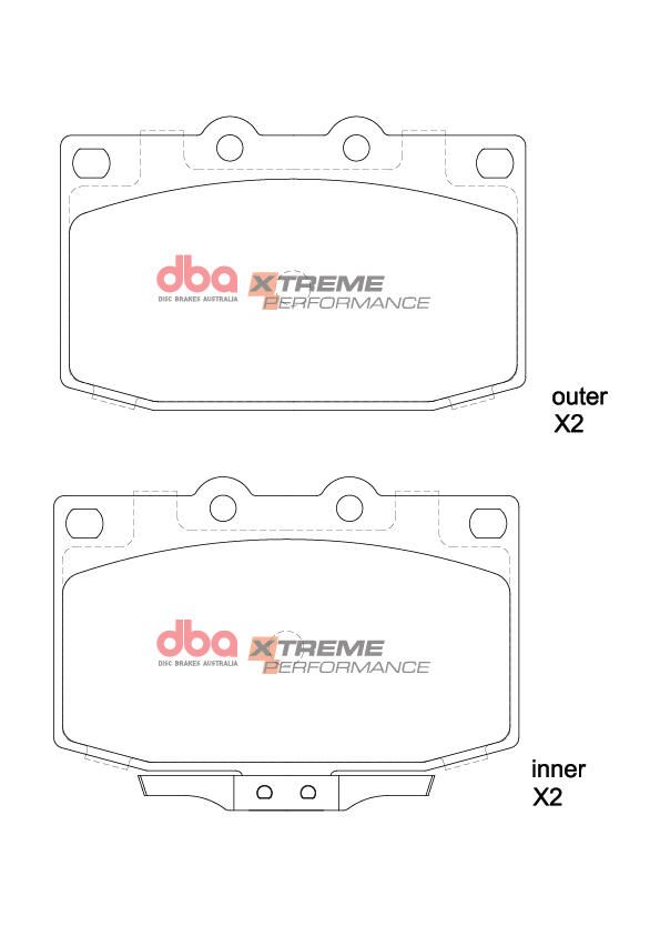 DBA  XP PERFORMANCE  BRAKE PADS [ MAZDA RX7 1992 - 2002 F ] - TecDoc Only