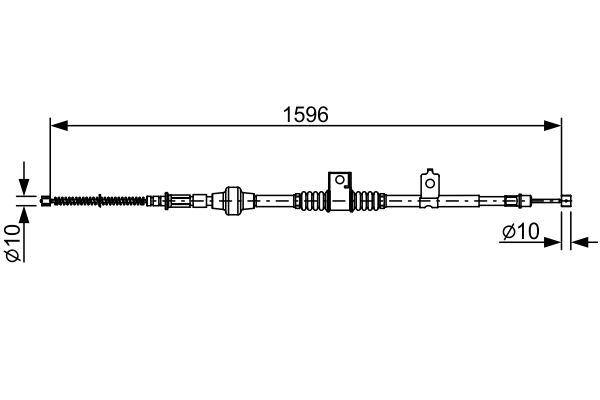 Cable de accionamiento, freno de estacionamiento