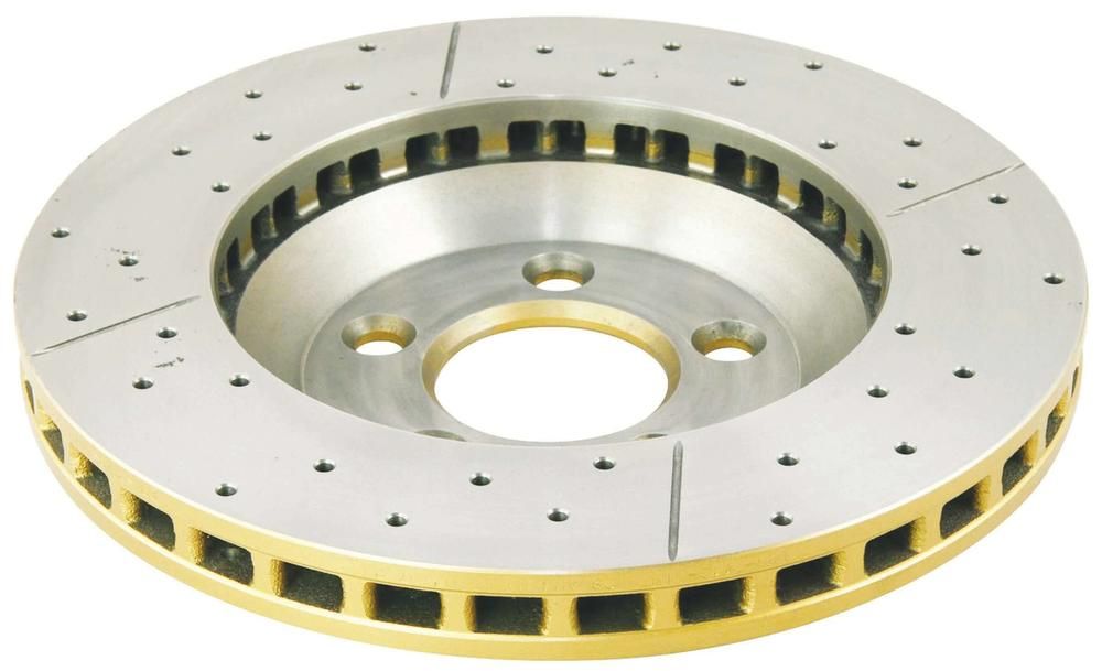 Street Gold Cross-drill/slotted KP [ Ford Mustang V6 11-14 V8 05-10 F ] - TecDoc 2