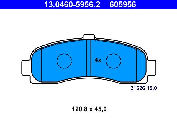 Brake Pad Set, disc brake 13.0460-5956.2