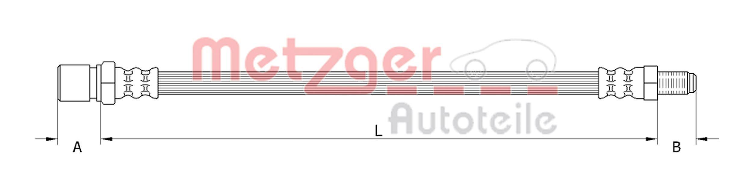 4110545 METZGER fékcső