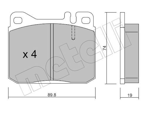 METELLI 22-0011-2 - Bremsbelagsatz, Scheibenbremse