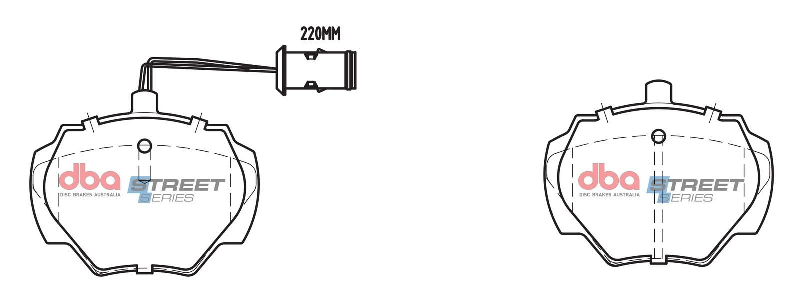 DBA SS STREET SERIES BRAKE PADS [ Landrover & Range Rover 1990-1999 R ] - TecDoc Only
