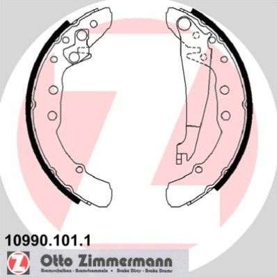 ZIMMERMANN 10990.101.1 - Bremsbackensatz