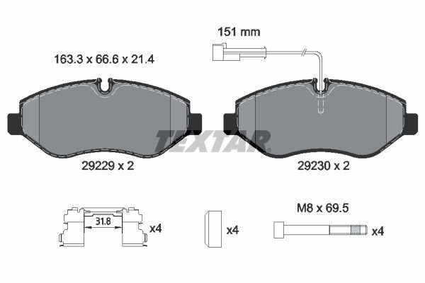 Brake Pad Set, disc brake 2922902