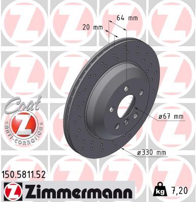 Zimmermann 150.5811.52 Bremsscheibe