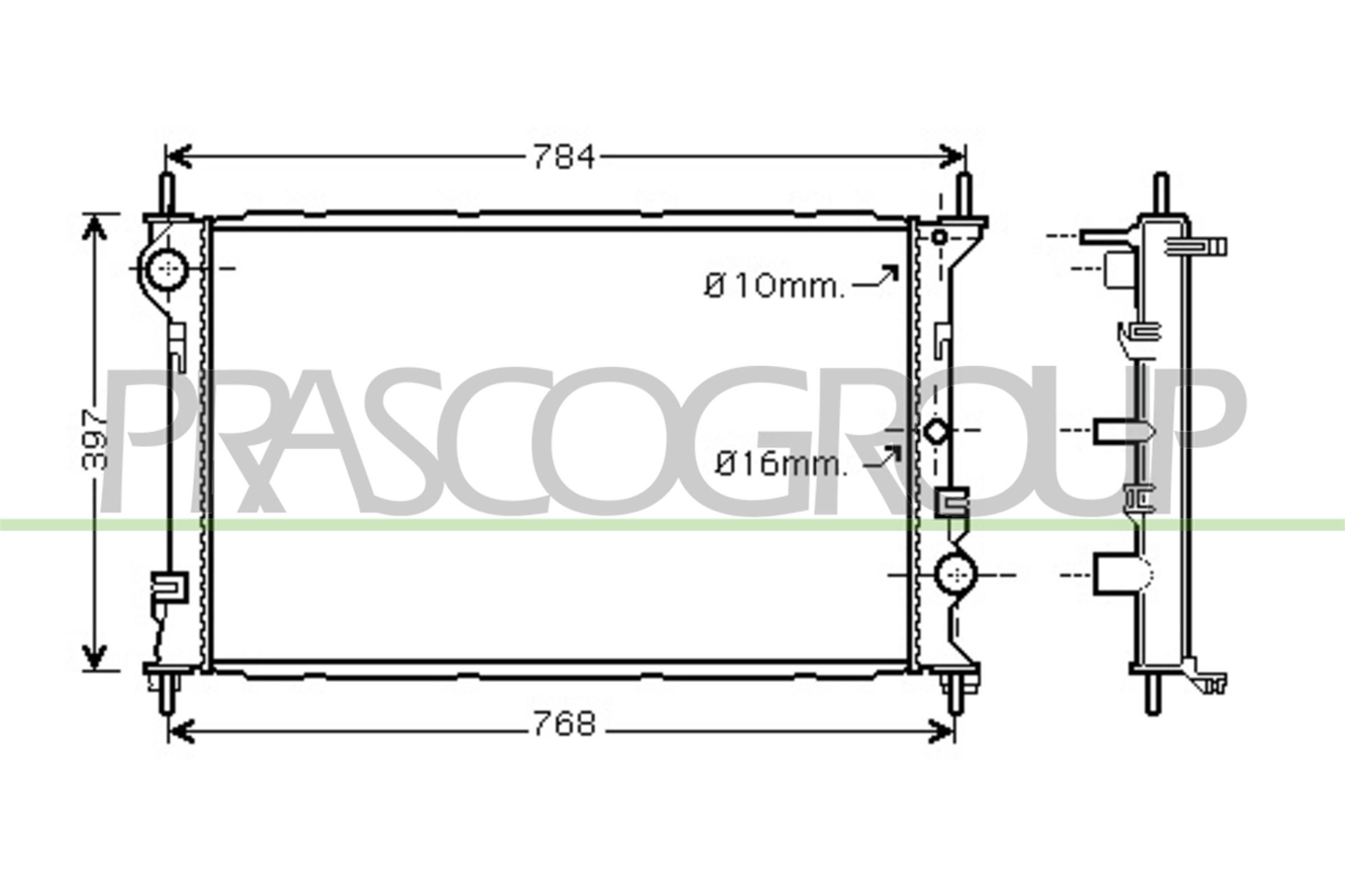FD930R002 PRASCO AQ hűtő, motorhűtés
