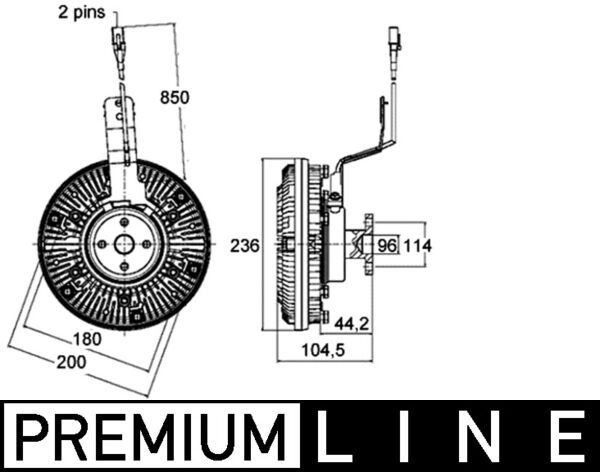 Acoplamiento, ventilador del radiador