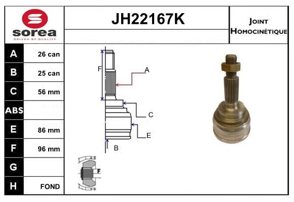 KIT CV JOINT AVEC KR053 - CARINA