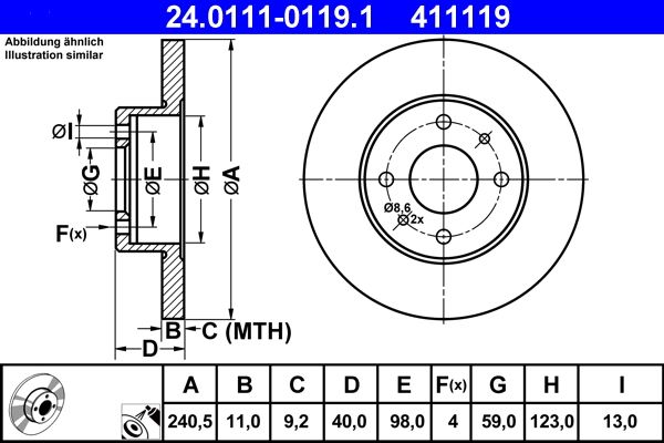 Brake Disc 24.0111-0119.1