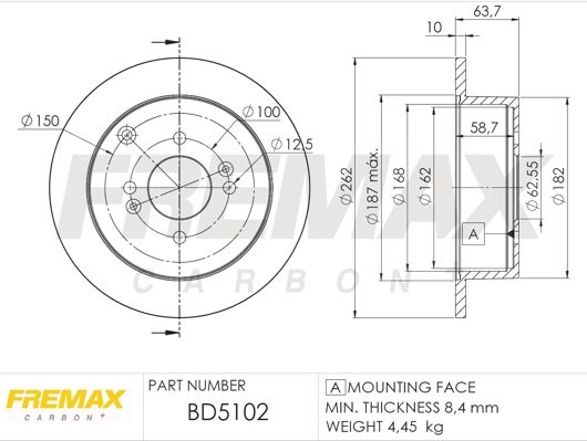 BD-5102 FREMAX féktárcsa