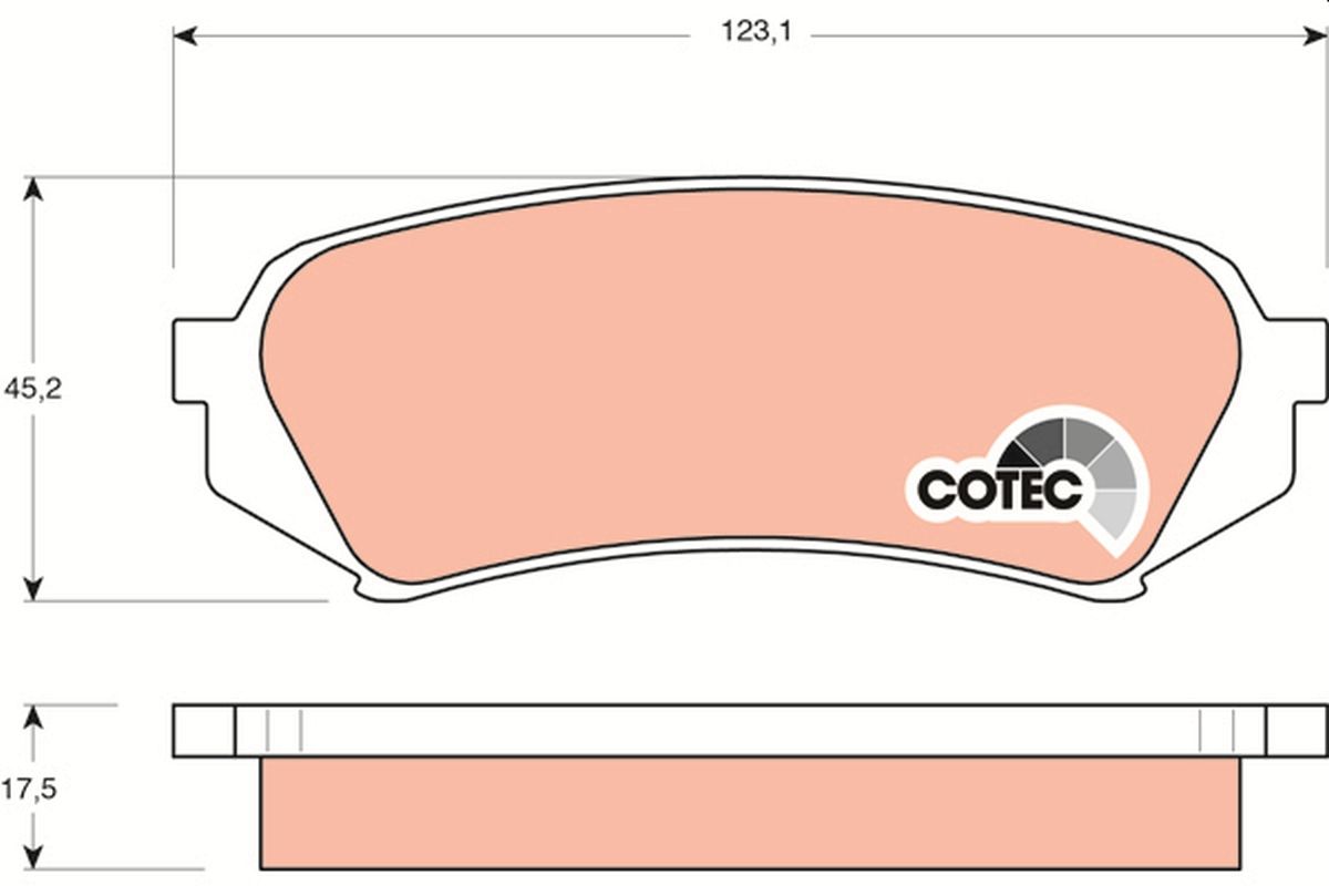 Brake Pad Set, disc brake GDB3198