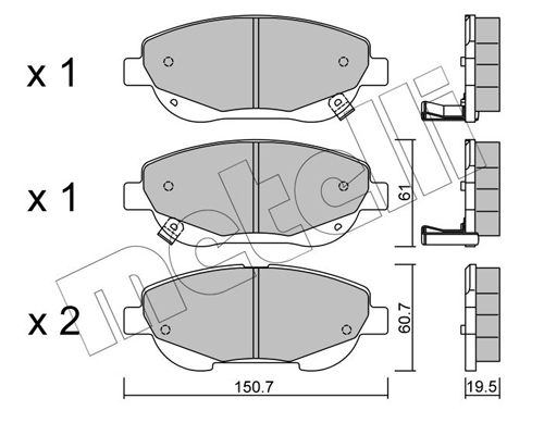 Brake Pad Set, disc brake 22-0879-0