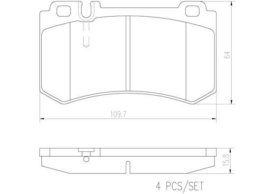 MERCEDES BENZ E55 AMG W211 02-06 (RR) *Thickness 16mm - TecDoc 1