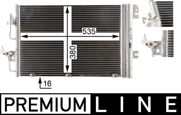 MAHLE AC 377 000P - Kondensator, Klimaanlage