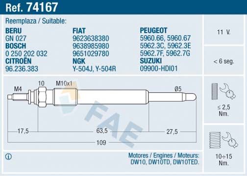 Glow Plug 74167