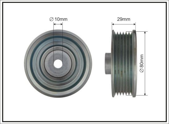 Deflection/Guide Pulley, V-ribbed belt 500367