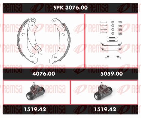 SPK 3076.00 REMSA Super Precision Kit Fék készlet, dobfék